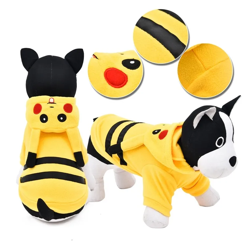 SUPREPET Костюм Кошки Cute Pet Одежда Пикачу Косплей Одежда Осень Зима Одежда для Кошек Главная Пижама Щенок Толстовка С Капюшоном Собака Пальто