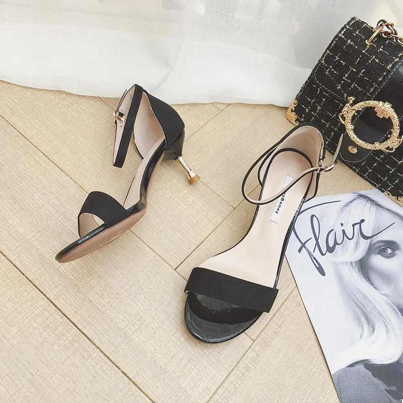 

Sandals female fairy wind 2021 summer new women's high heel and shoes buckle stiletto women's shoes work shoes