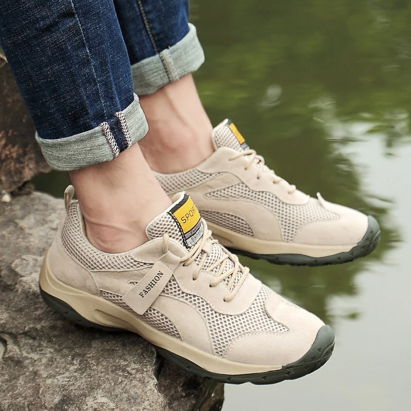 New Men Outdoor Hiking Shoes Fishing Athletic Trekking Boots Climbing Walking Sneskers Sport Hunting Shoes zapatillas hombre