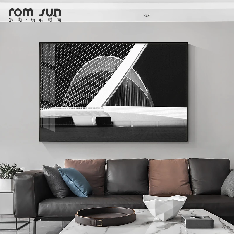 

Modern Industrial art Canvas Painting posters and print home decor architecture wall art black Pictures for Living Room Bedroom