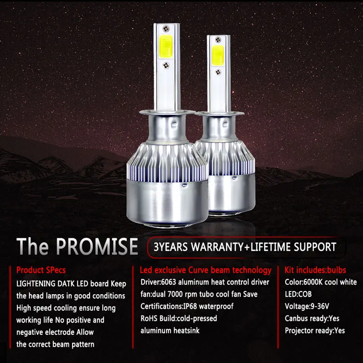 CROSSSUNAI C6 H7 Led H4 H1 автомобилей головной светильник H3 H11 светодиодные лампы для передних автомобильных H13 880 9004 9005 9006 9007 60 Вт 6000k 8000LM автомобильный светильник лампы 12V