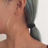 big thin circle earrings handmade jewelry 925 silvergold wrap brincos pendientes boho orecchini earrings for women