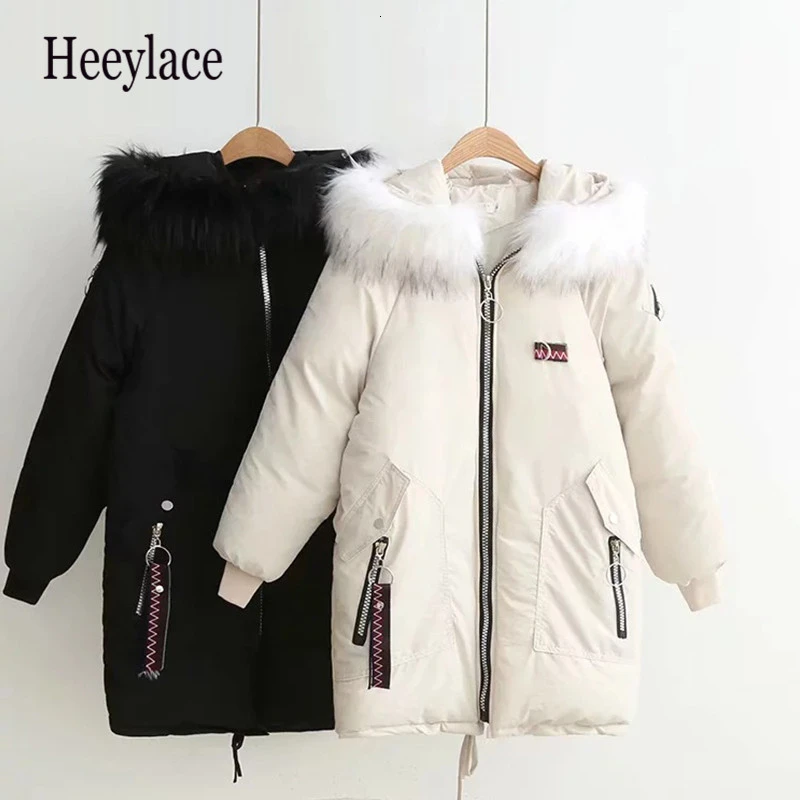 Зимнее женское повседневное пальто с капюшоном карманами на молнии животным