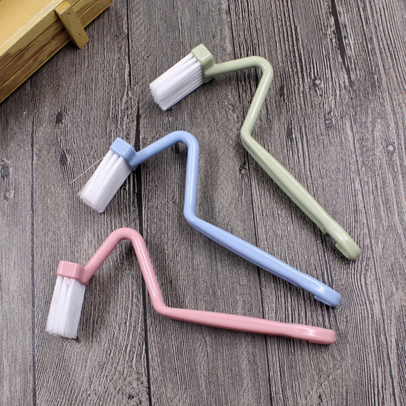 

3PCS Toilet Brush Curved Brush Toilet Clear Corner V-Shaped Cleaning Brush Soft Brush Dead Corner Home Supplies