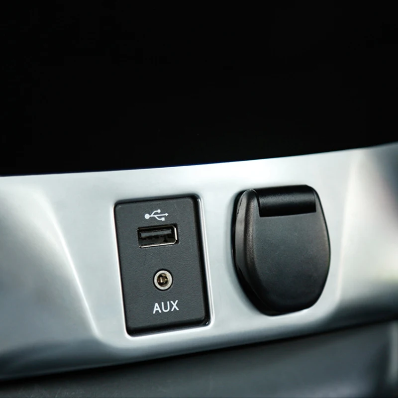 Фото Автомобильный внутренний прикуриватель AUX USB-наклейки, накладка на корпус для Nissan X-Trail T32 Qashqai J11 2014-2018, аксессуары для интерьера №5