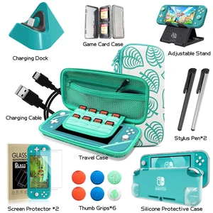 16 in1 accessories bundle for switch lite kit with carrying case tpu cover case with screen protector playstand game card case free global shipping