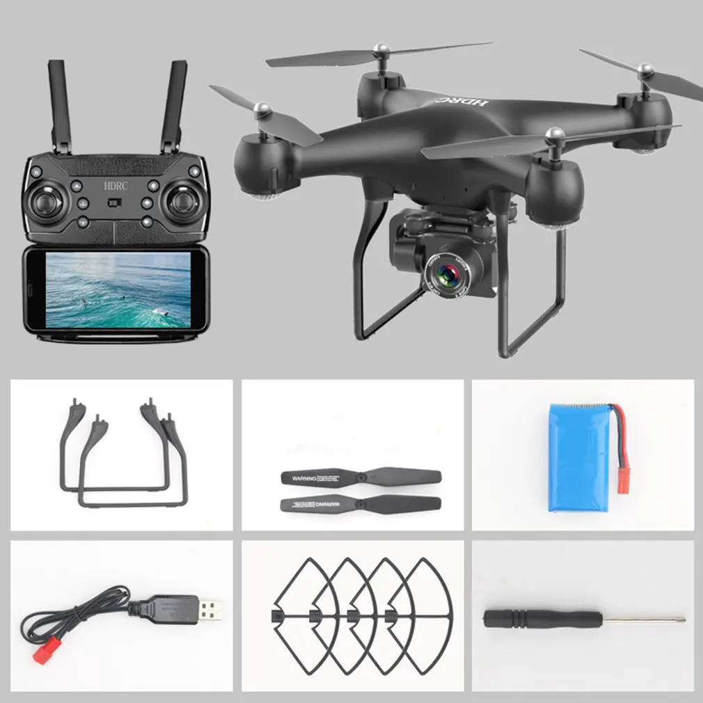 H12 RC Drone 4K High Definition Aerial Photography UAV Quadcopter ESC Camera Long Battery Life Remote Control Aircraft Model | Игрушки и