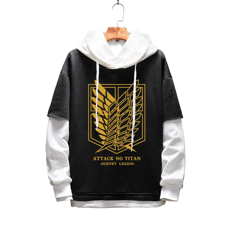 Men Women Hoodies Anime Attack on Titan Hoodie Pullover Hooded Sweatshirt Sportswear Cosplay Costume Hip-Hop Hood Coat Outerwear | Мужская