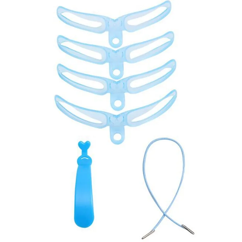 Многоразовые 4 в 1 форма для бровей Шаблон помощник трафареты Набор карточка