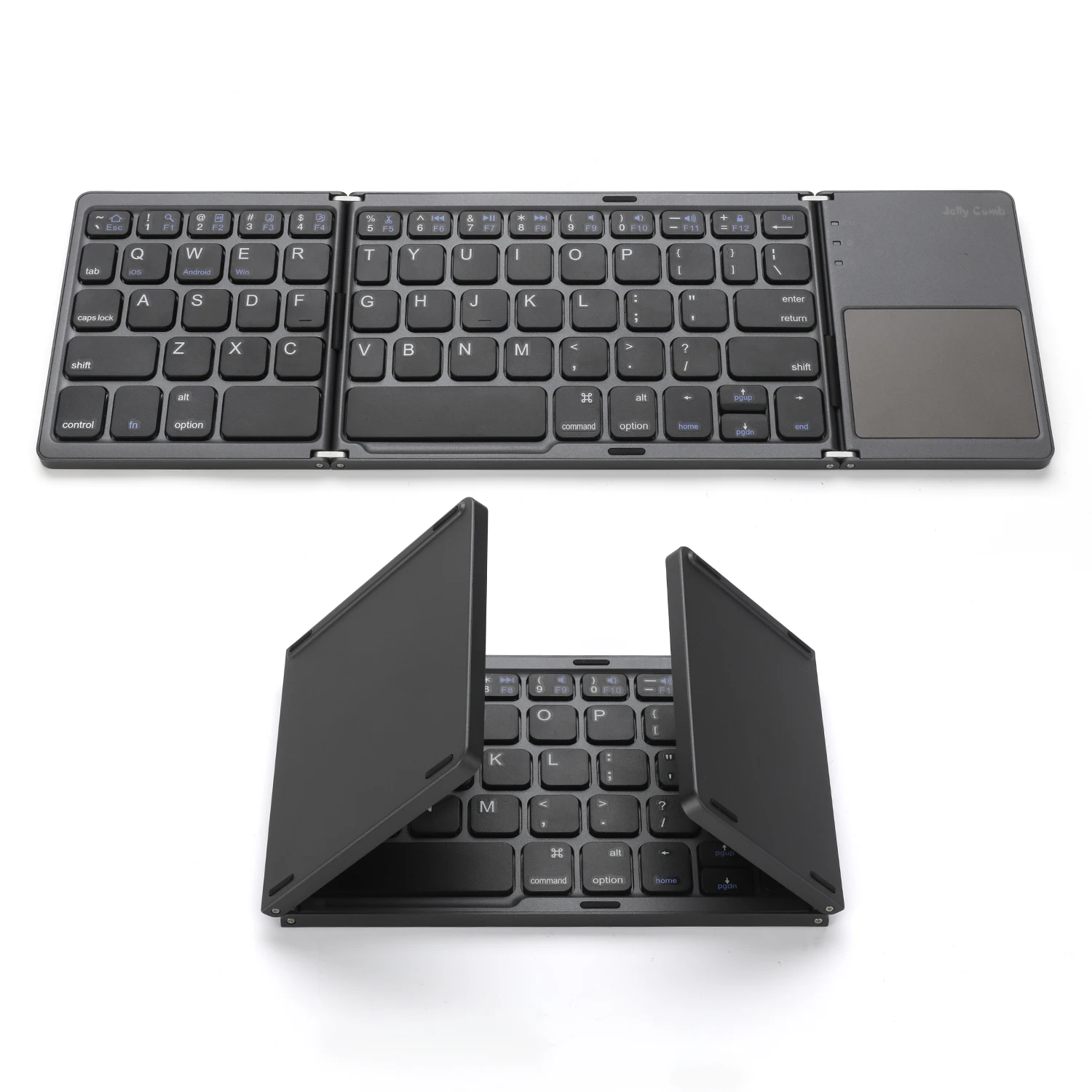

Складная мини-клавиатура с Bluetooth, портативная беспроводная клавиатура, перезаряжаемая с сенсорной панелью для ПК, планшета, ноутбука, iPad
