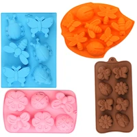 insect mold series butterfly bee beetle silicone cake molds silicone jelly pudding chocolate mold handmade soap mould