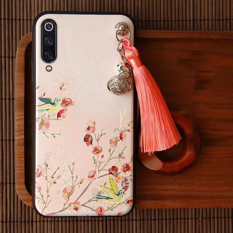 Pattern H 3D рельефный чехол для Xiaomi mi 9T Pro 9 SE CC9 CC9E A3 A2 8 Lite 6X Red mi K20 Pro Note 10, 7, 6, чехол с тиснением и изображением кисточкой Мягкий чехол Funda - Цвет: Pattern H