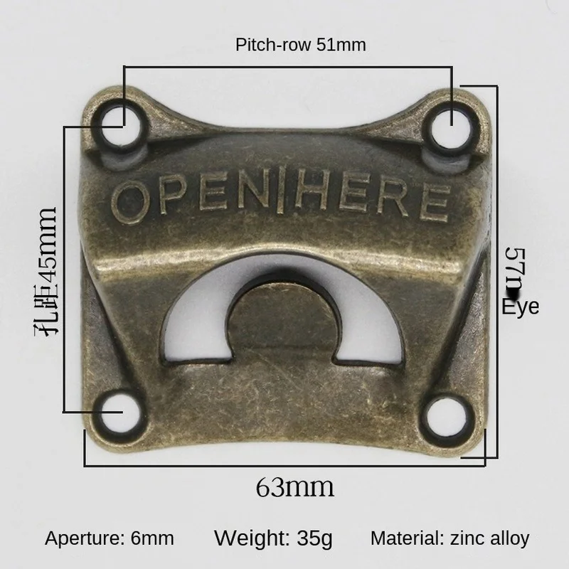 

1pc Vintage Bottle Opener Wall Mounted Wine Beer Opener Tools Bar Drinking Accessories Home Decor Kitchen Party Supplies