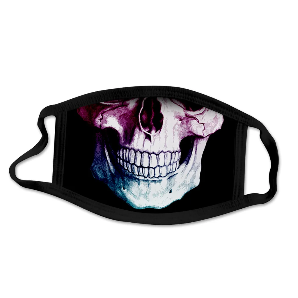 

Halloween Cospaly Funny Skull Joker Teeth Mouth Masks Face-Protection Cycling Spots Breathable Adult Party Mask Women Men Unisex