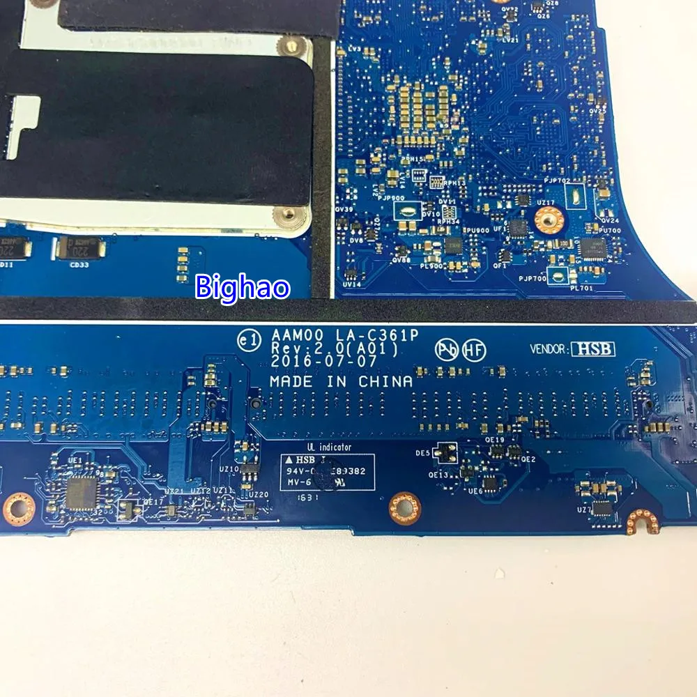 Billig CN-01VG5R 01VG5R Für DELL P56F XPS 15 9550 Laptop Motherboard AAM00 LA-C361P W/ I5-6300HQ GTX960 2GB-GPU Mainboard Vollständig Getestet