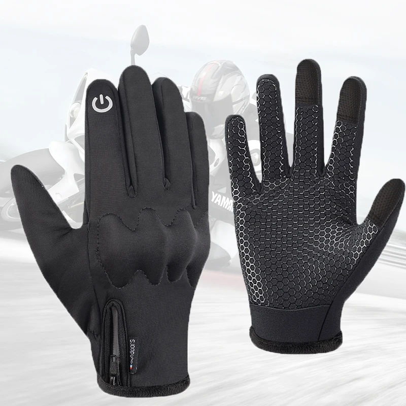 Мотоциклетные Перчатки водонепроницаемые зимние термоперчатки на флисовой