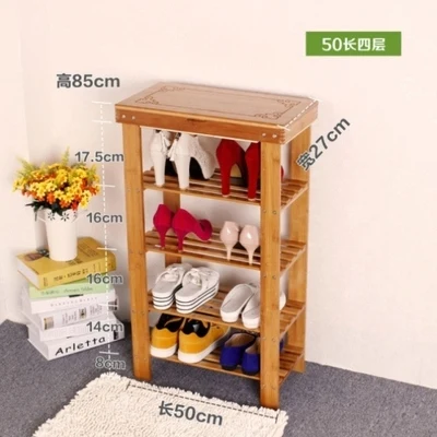 Бамбуковый шкаф для обуви с откидной крышкой можно сидеть скамейка Простая