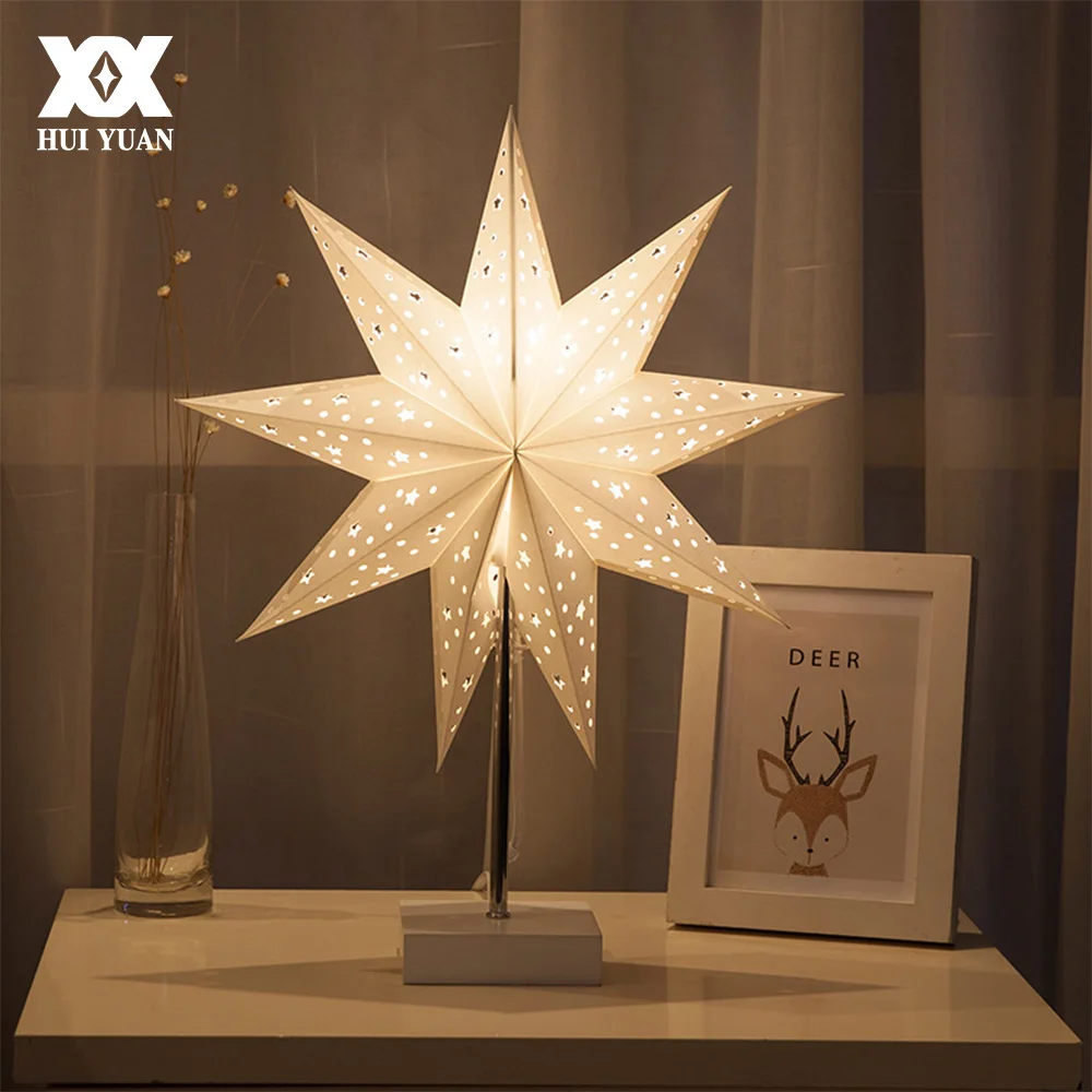 Современная настольная светодиодная ретро лампа светильник из дерева и бумаги в