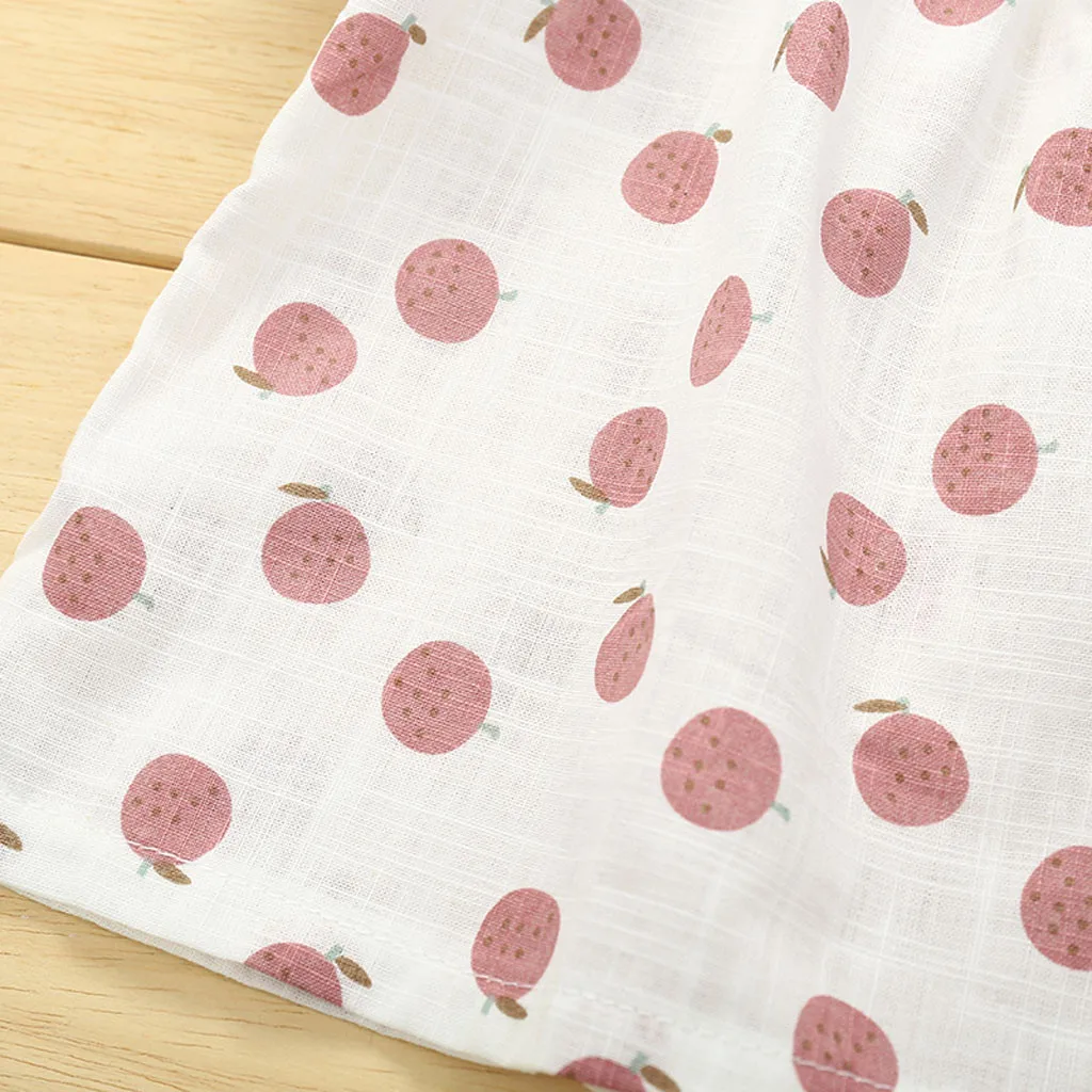 Детская модная одежда комплект для маленьких девочек хлопковый льняной Топ Без