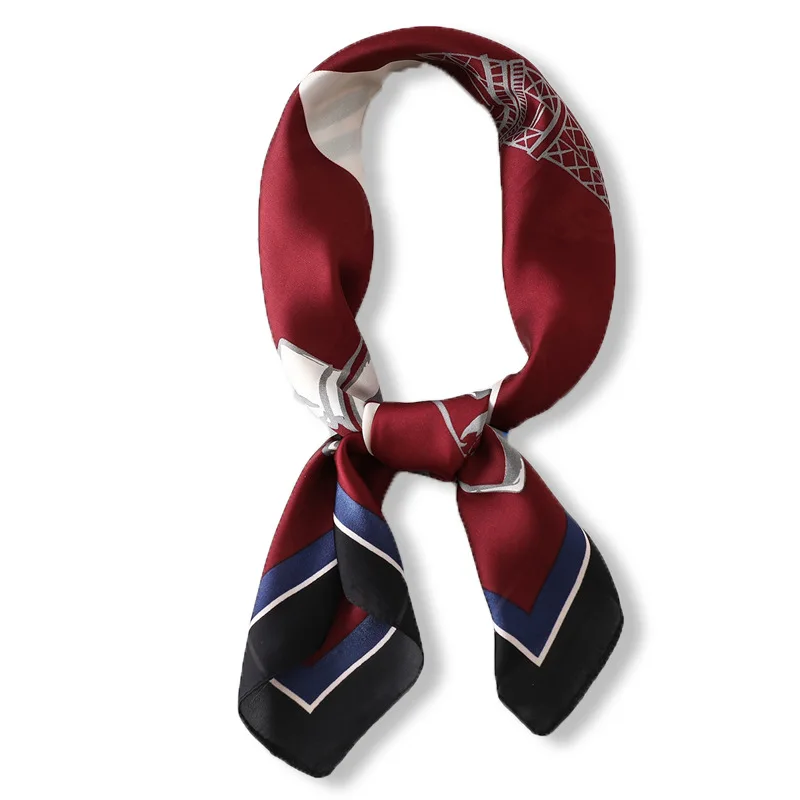 

Fashion Summer Silk Scarf Women Scarves for Hair Neck Cover Female Kerchief Bandana Hijab Bufanda de seda Foulard carre femmes