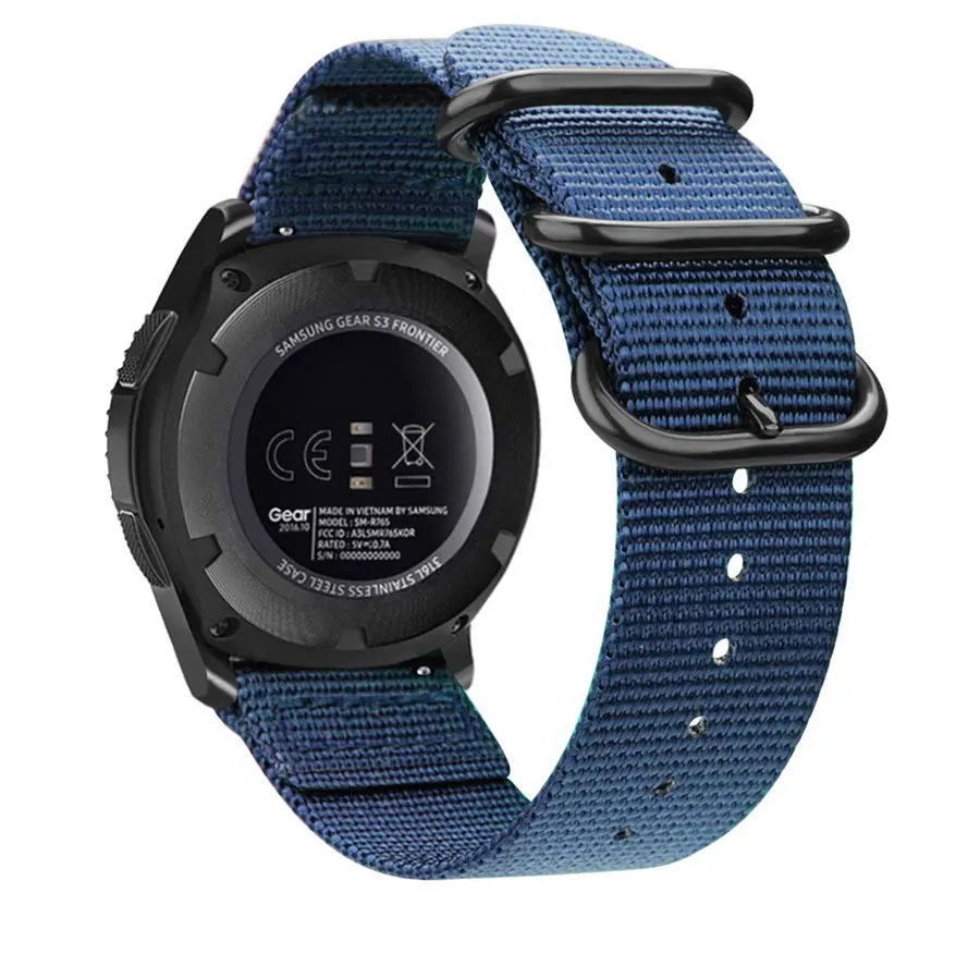 Galaxy watch 46 мм для samsung gear S3 Frontier huawei watch Gt Nato ремешок Amazfit Bip 22 мм смарт-ремешок для часов Active 2