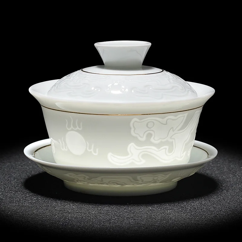Высококачественный чайный набор элегантная китайская чайная чашка Gaiwan