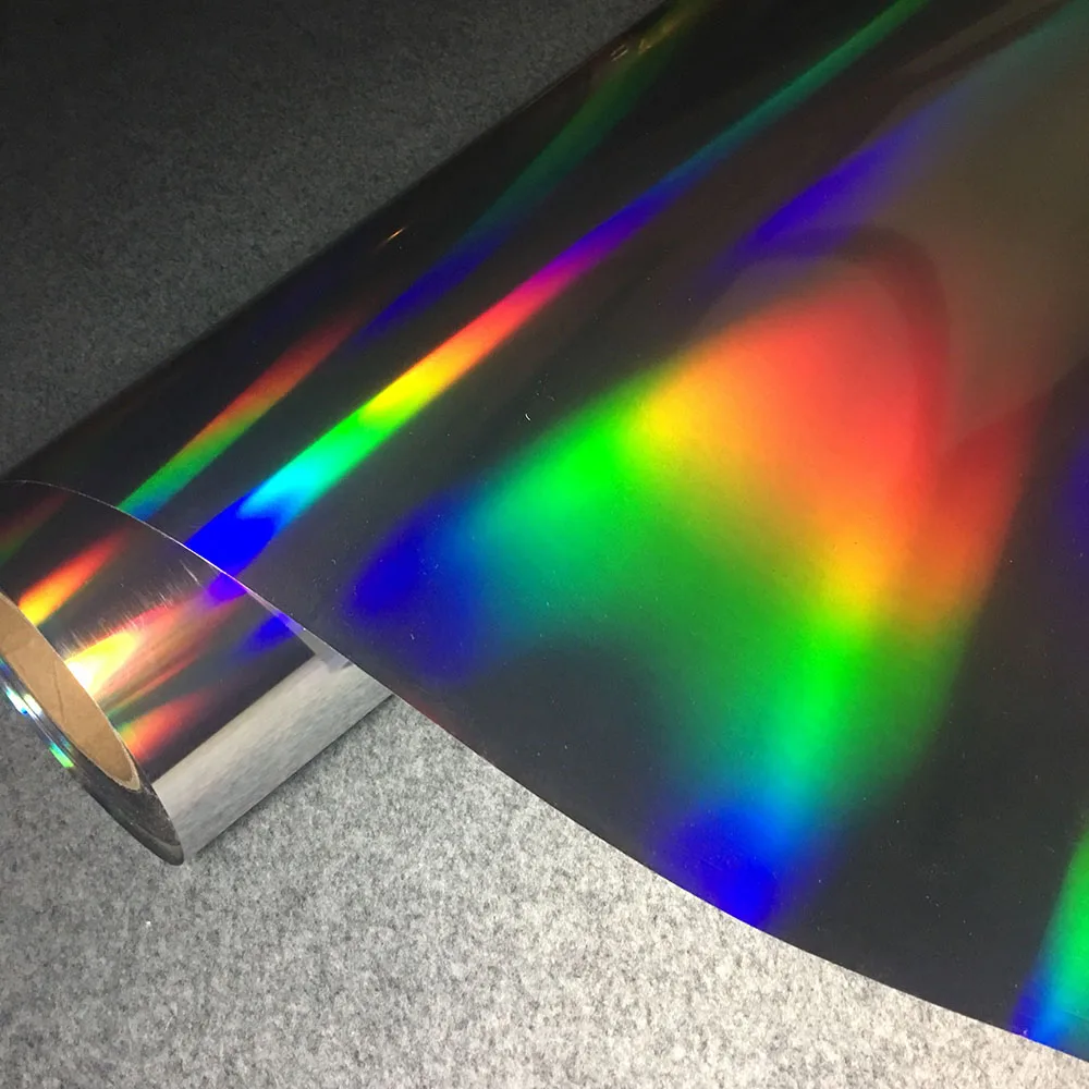 

Rainbow Laser Colorful Car Film Vinyl Wrap DIY Motorcycle Mobile Phone Laptop Scooter Bike Skin Cup PVC Sticker Silver