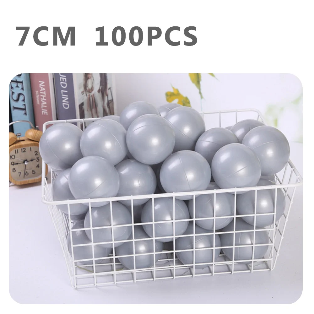 WJ3709YH Экологичный красочный мяч, мягкий пластиковый морской шар, прозрачные игрушки для купания, мяч для снятия стресса, детские игрушки для улицы, 100 шт., 7 см - Цвет: WJ3709YH