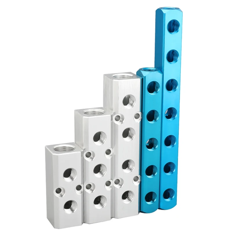 Дистрибьютор пневматического коллектора 1/4 дюйма PT резьбовой порт 2 3 4 5 6 7 8 9