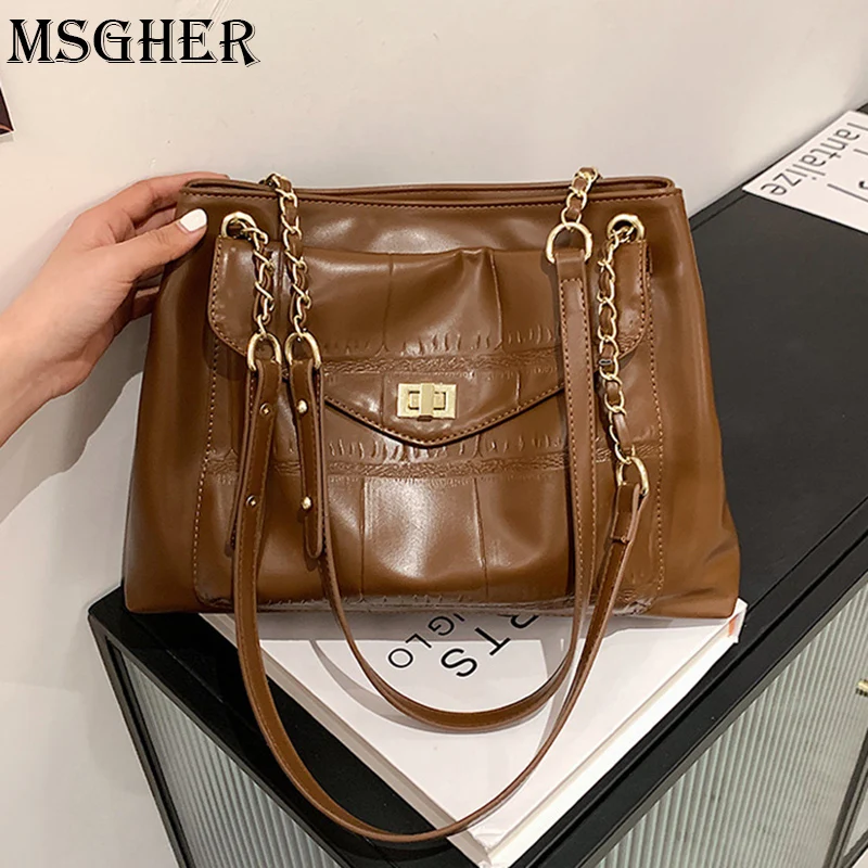 

2021 Stone Pattern PU Leather Women's Big Tote Luxury Ladies Handbags Designer Lady Shopper Shopping Shoulder Bags WB4474
