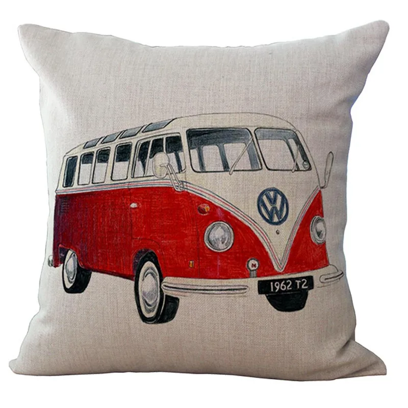 Чехол для подушки 45*45 Ретро автобус диванные офиса наволочки наволочка из