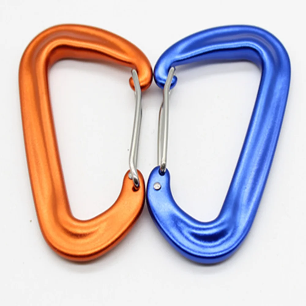 

2 Pcs D Shaped Carabiners Heavy Duty Buckle Multifunction Carabiners Hooks Climbing Accessories for Camping Hiking (Blue)