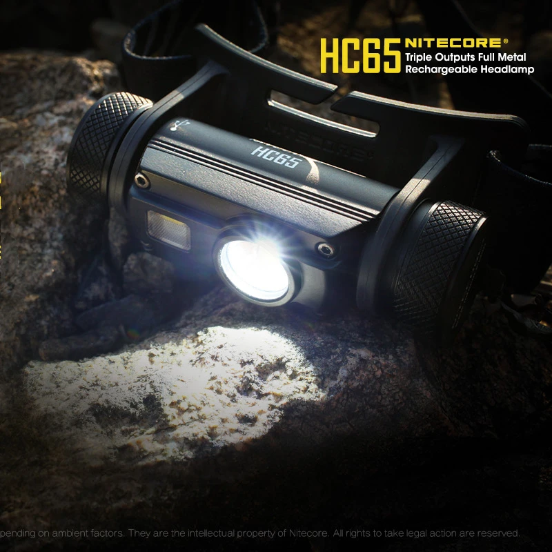 

NITECORE Headlamp HC65 1000 Lumens USB Rechargeable 7Lighting Modes Super Bright Highlight Multi-light Source Head-mounted Light