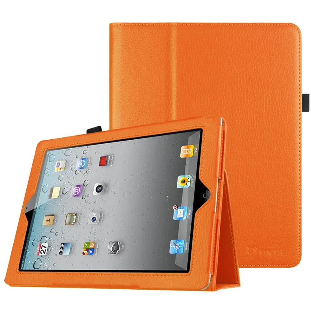 

Cover for iPad 4 Case Model A1458 A1459 A1460 Slim Folding Stand Flip Case PU Leather Cover for iPad 2 & 3 Pencil Holder Cases