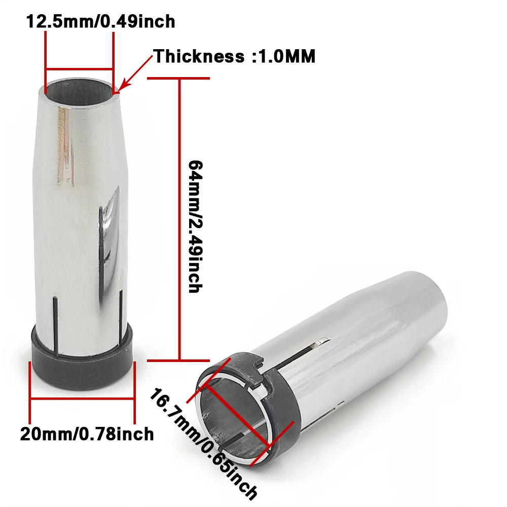 35Pcs MB-24KD Welding Torch Consumable 0.8mm - 1.2mm MIG Gas Nozzle Tip Holder Diffuser of MAG Machine | Инструменты