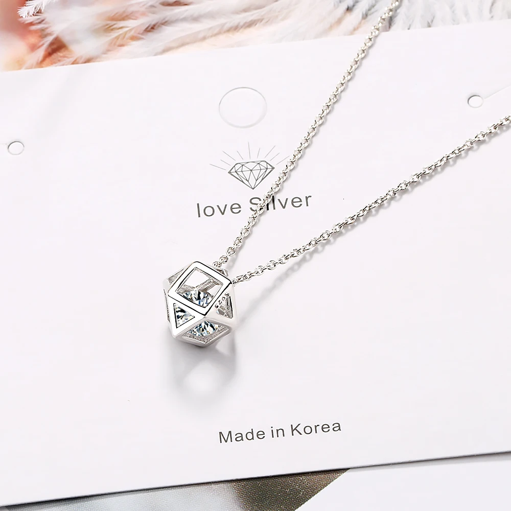 Женское ожерелье из серебра 925 пробы с кубическим цирконием | Украшения и