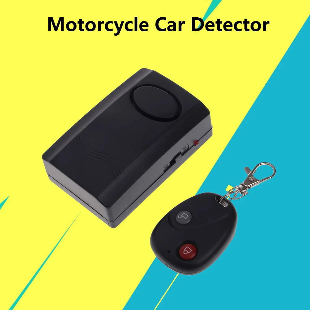 

2023 Security Wireless Remote Control Vibration Motorcycle Car Detector Burglar Alarm