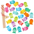 1128 шт. Детские магнитные игрушки для рыбалки деревянная головоломка цифра Алфавит Игровой Набор для рыбалки образовательные игрушки для детей, подарки
