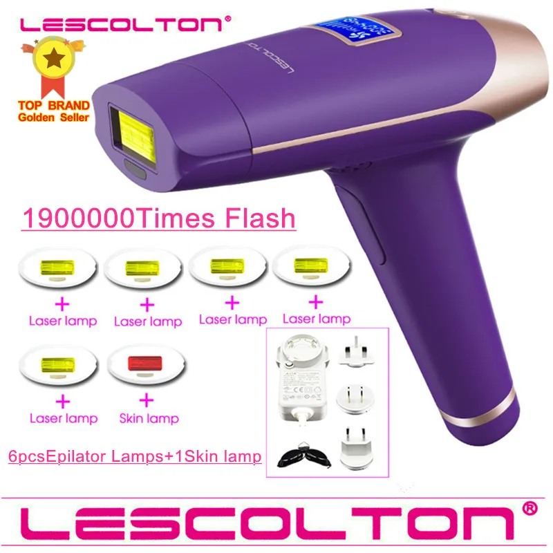Lescolton T009i 1900000 снимки могут выбрать IPL Epilador ЖК дисплей Дисплей машина лазер