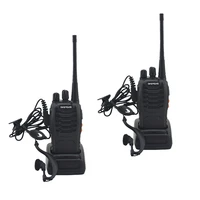 portable communication radio baofeng walkie talkie 2 seconds 888s uhf 400 470mhz 16 channels with headset bf888s transceiver