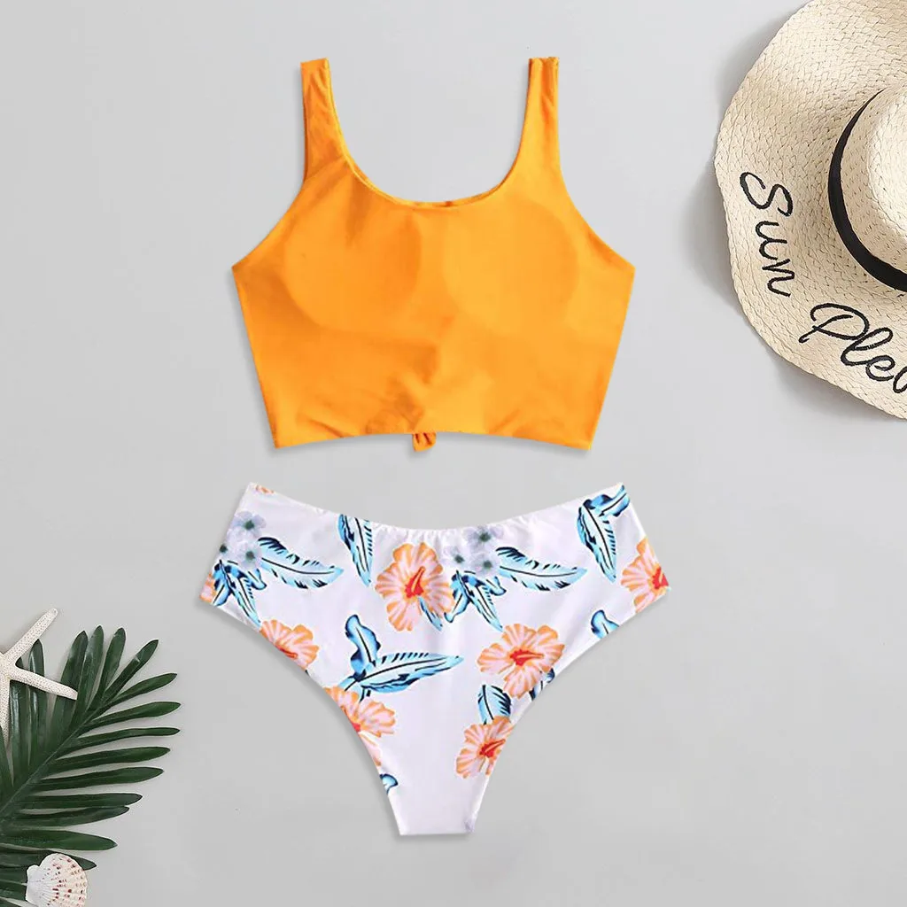 2020 комплект бикини из двух предметов сексуальный женский купальный топ с