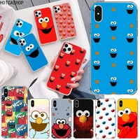 kaw elmo cookie couple phone case for iphone 12 pro max mini 11 pro xs max 8 7 6 6s plus x 5s se 2020 xr cover