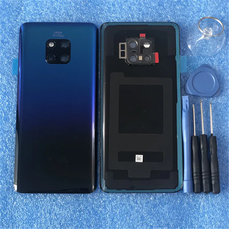 Для 6,3" huawei mate 20 Pro 3D стеклянная задняя крышка для батареи чехол Корпус+ рамка для камеры стеклянный объектив+ наклейка+ Инструменты