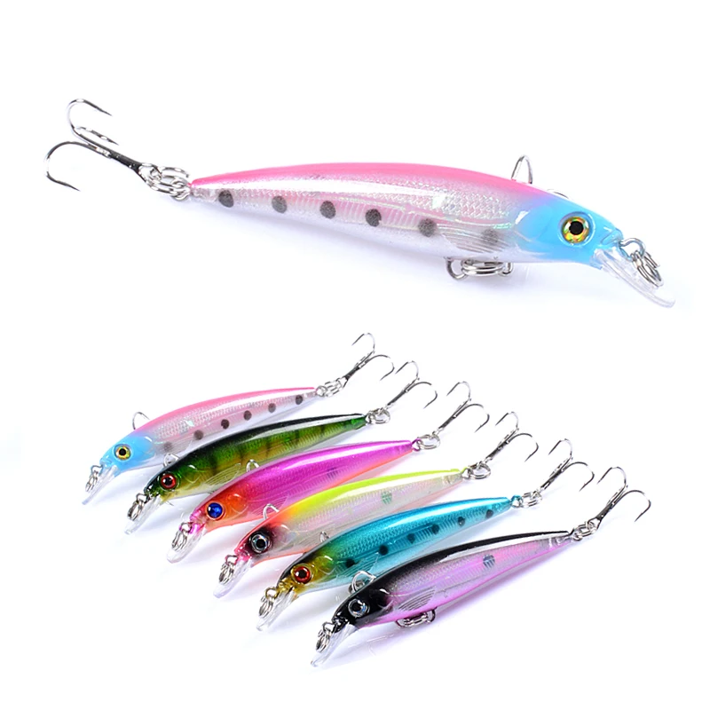 Minnow Тонущая приманка 7 см 4 6 г искусственные жесткие приманки с 8 # крючками 3D Глаза