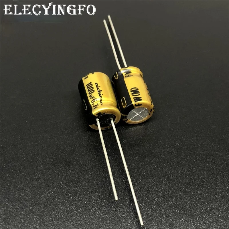 20 шт./лот 1000 мкФ 6.3 v1000мкф NICHICON FW серии 8x11 5 мм v1000uf HiFi DIY Аудио Конденсатор |