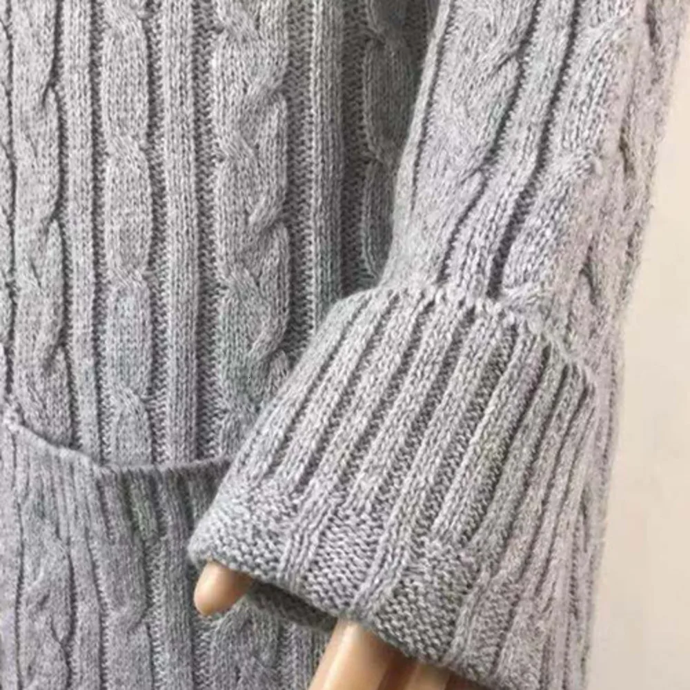 2019 вязаный длинный кардиган большие размеры свободный свитер Карманный летучая