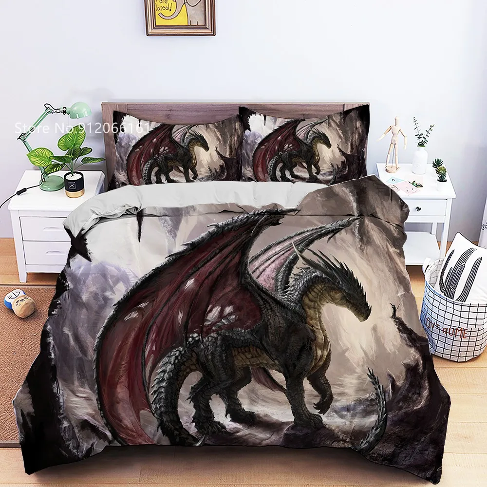 Dinosaur Duvet Cover 3D Print Huge Animals Bedding Set For Kids Children Bed Quilt Cover US/EU/AU Bed Cover Set 2/3 Pieces