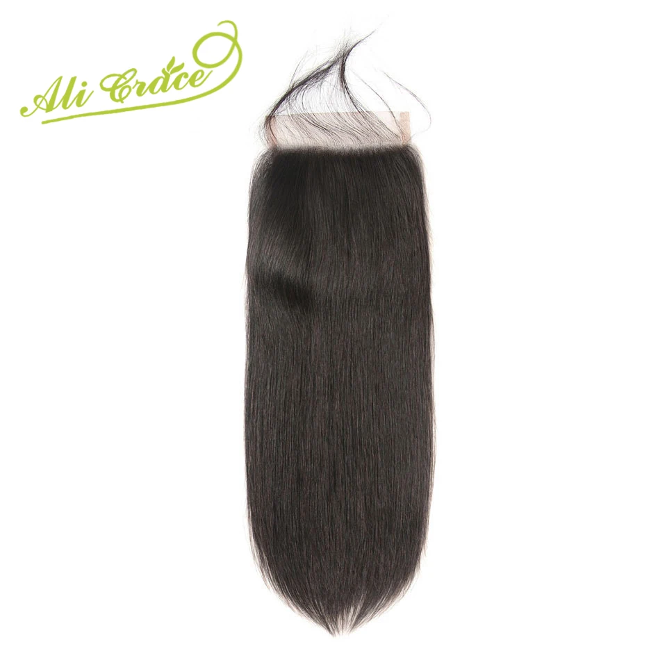 Ali Grace малазийские 7x7 Кружева Закрытие прямые человеческие волосы закрытие с