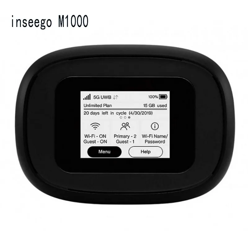 Inseego Verizon 5G Pocket Wifi M1000 Hotspot Bundled with 2 Batteries (1 Stock + 1 Extra) | Connect up to 15 WiFi Devices an
