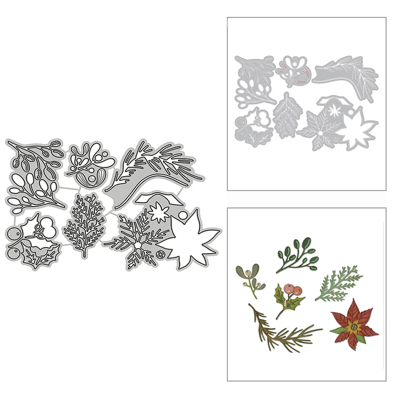 

Новинка 2022, металлические Вырубные штампы с листьями остродуба для оформления искусственных карт и тиснения, без штампов